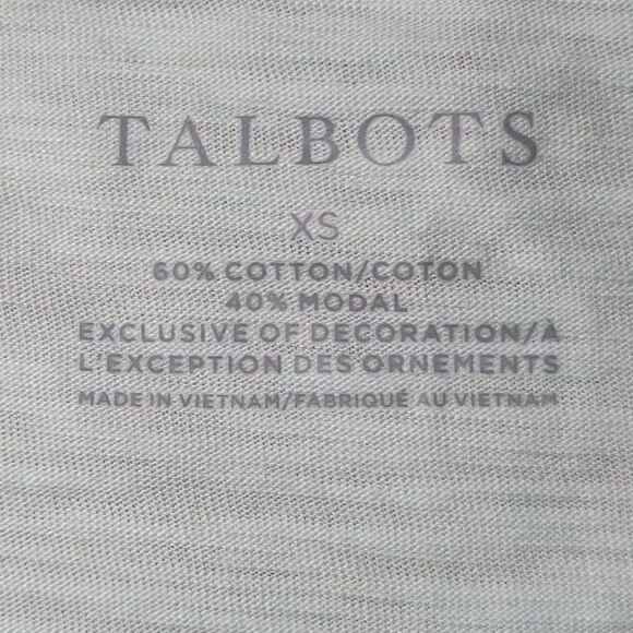 Talbots Green V-Neck T-shirt Sz XS - Picture 5 of 9